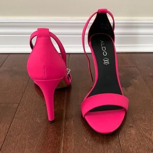 Aldo Hot Pink Leather Heels